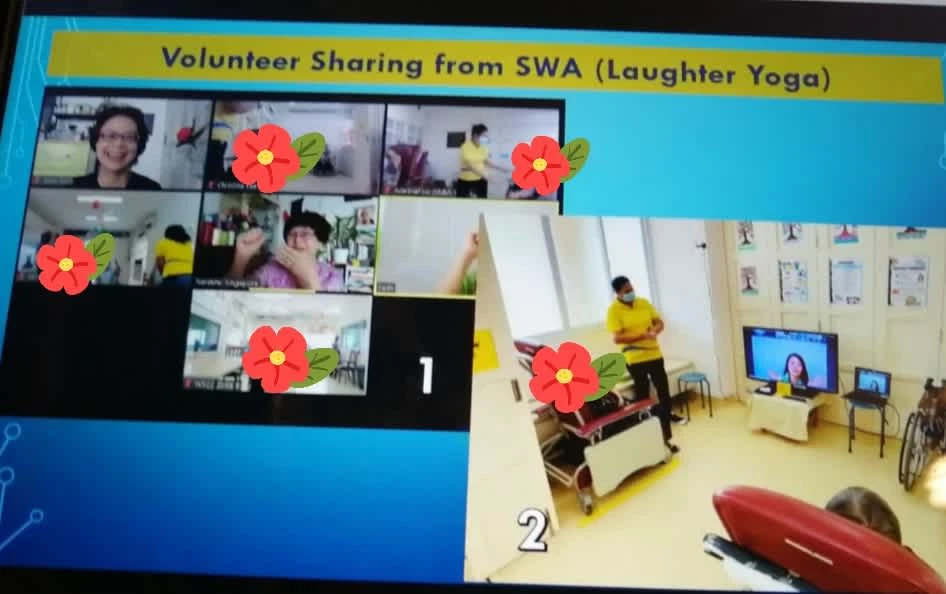 SWA conducting Laughter Yoga at Sree Narayana Mission Singapore